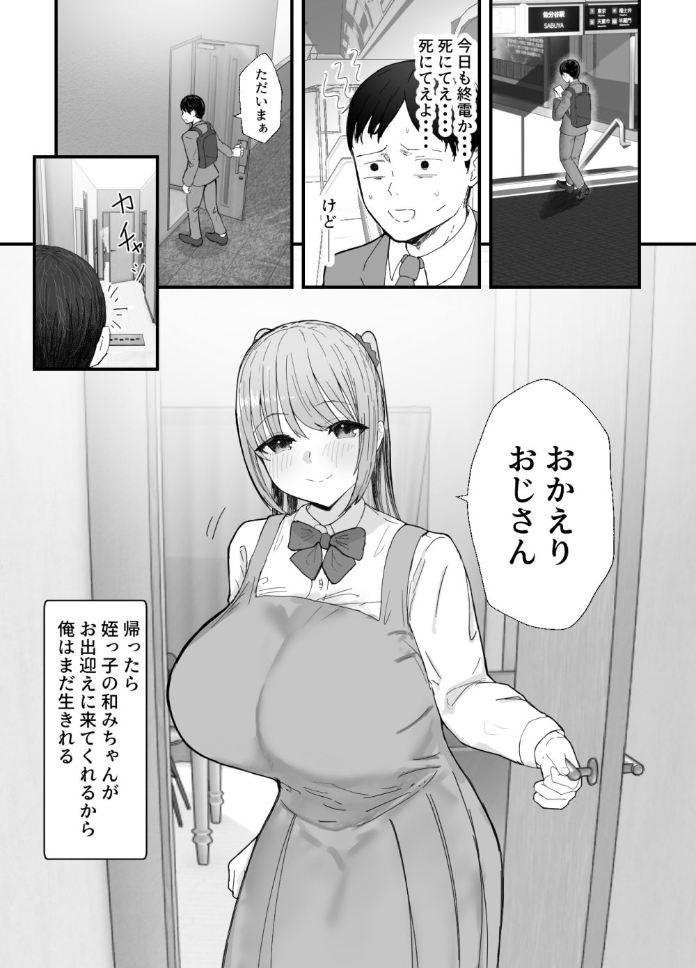 【エロ同人】抑えていた理性がJK姪っ子の爆乳であっけなく崩壊してしまう【[バケツプリン] 同居してる爆乳姪っ子JKは甘やかセックスで社畜リーマンを姪いっぱい癒してくれる】