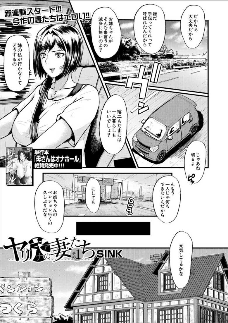 【エロ漫画 ヤリ穴の妻たち その1】ペンション経営の姉はバイト学生のオナホ女だった【SINK】のトップ画像