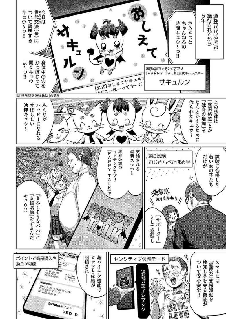 【エロ漫画】国家公認パパ活アプリ-PAPPYTALK-【ねろ太郎。】