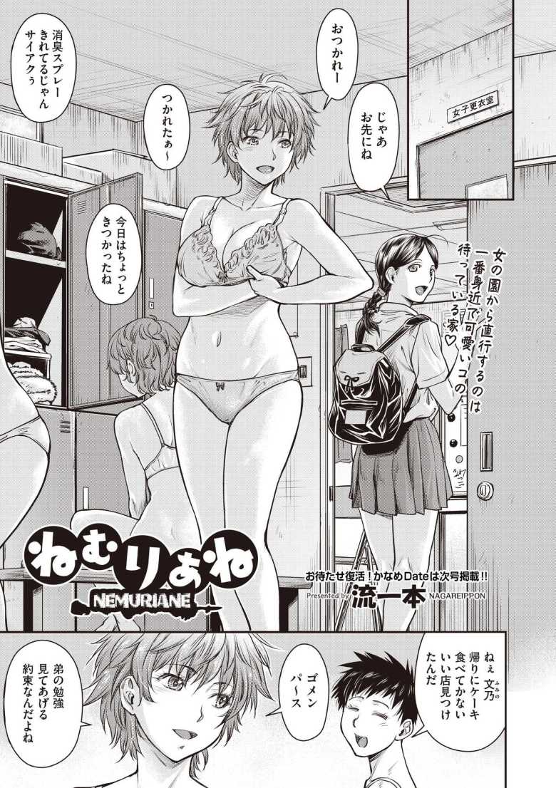 【エロ漫画 ねむりあね】弟の部屋で居眠りしてしまったらイタズラされてしまう姉【流一本】
