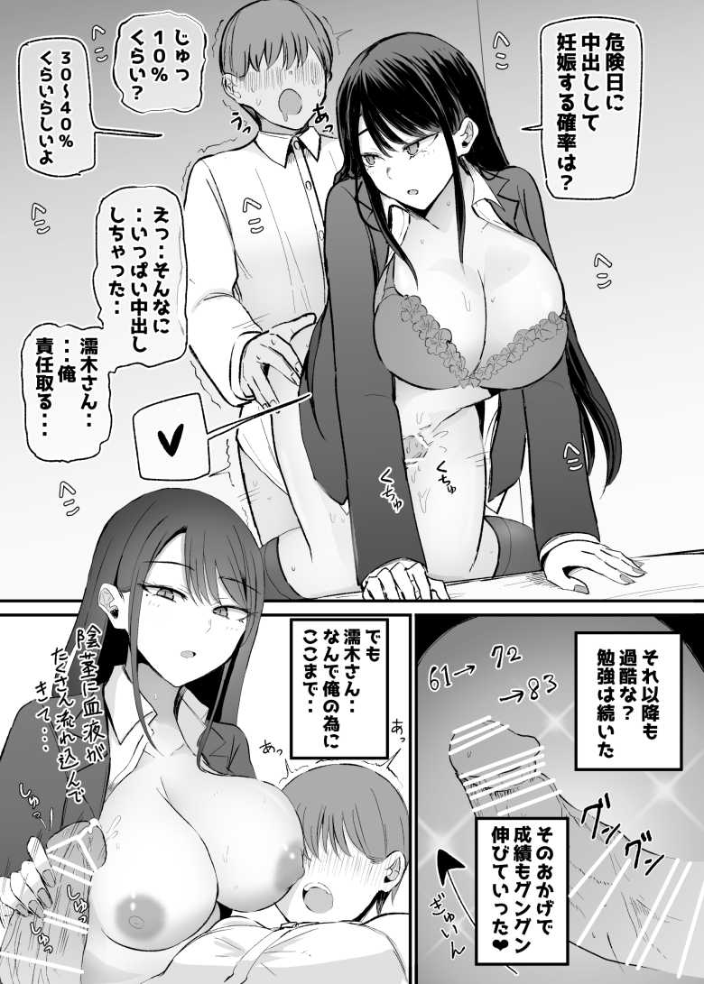 【エロ同人】抜いてくれるダウナーちゃん テスト明けのエッチが最高すぎた編【モノクロームシアター】