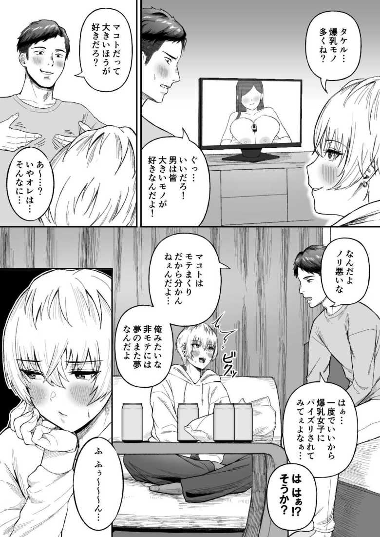 【エロ同人 親友のイケメン男子が実は爆乳女子だと判明した場合】親友が女だった!?【俺のささくれ】