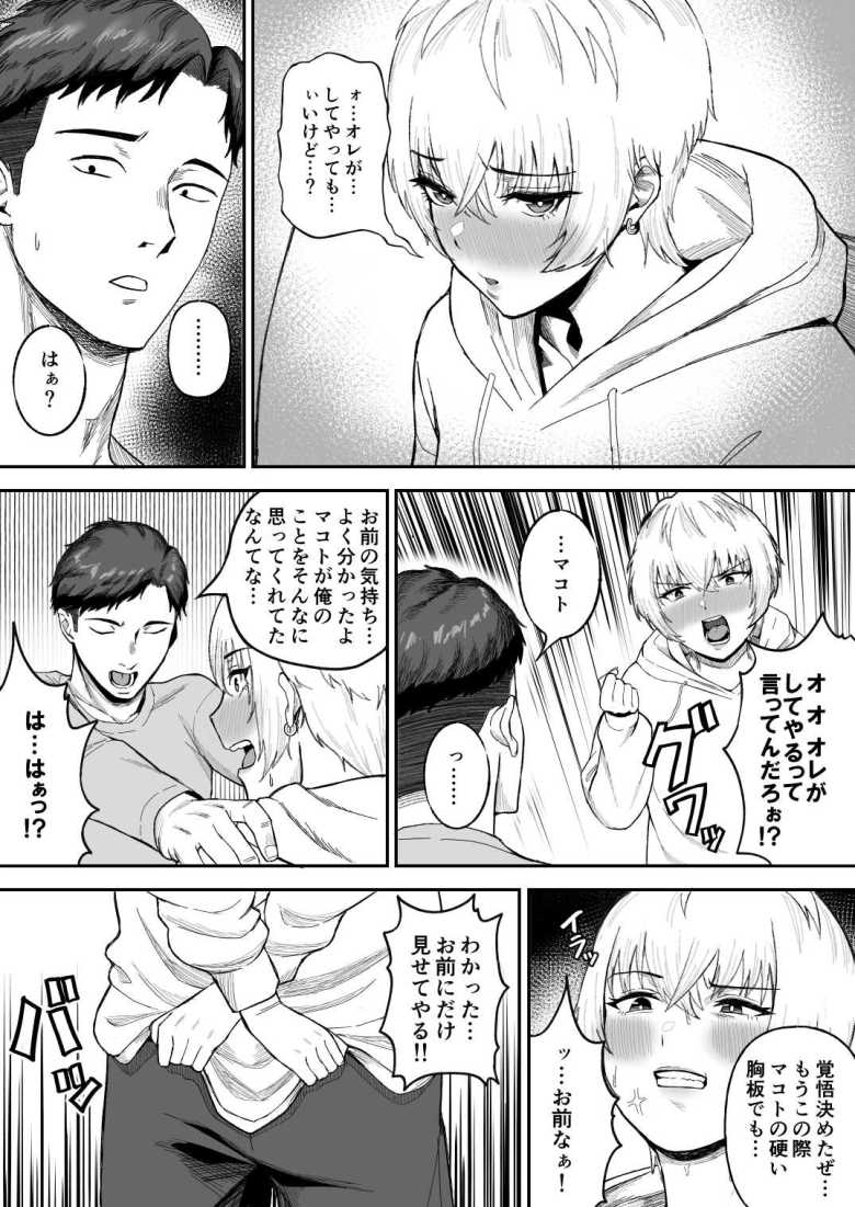 【エロ同人 親友のイケメン男子が実は爆乳女子だと判明した場合】親友が女だった!?【俺のささくれ】