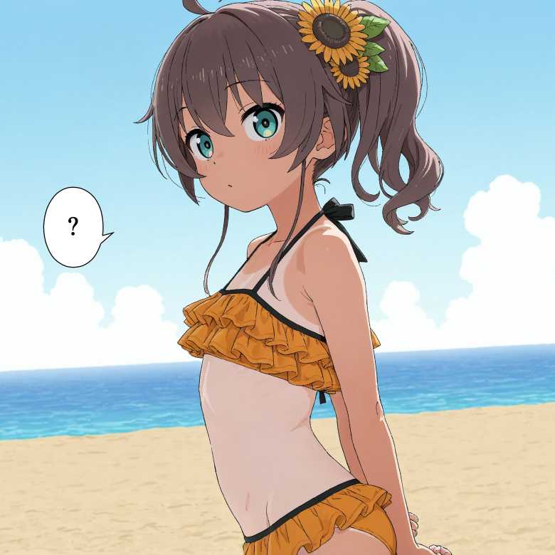 【エロ画像】水着姿の彼女に欲情して物陰で見抜きさせてもらう画像【愛瀬郁人】