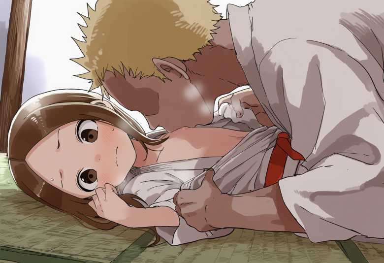 【画像】男と柔道の練習でなぜか手マンでイかされる高木さん【からかい上手の高木さん】