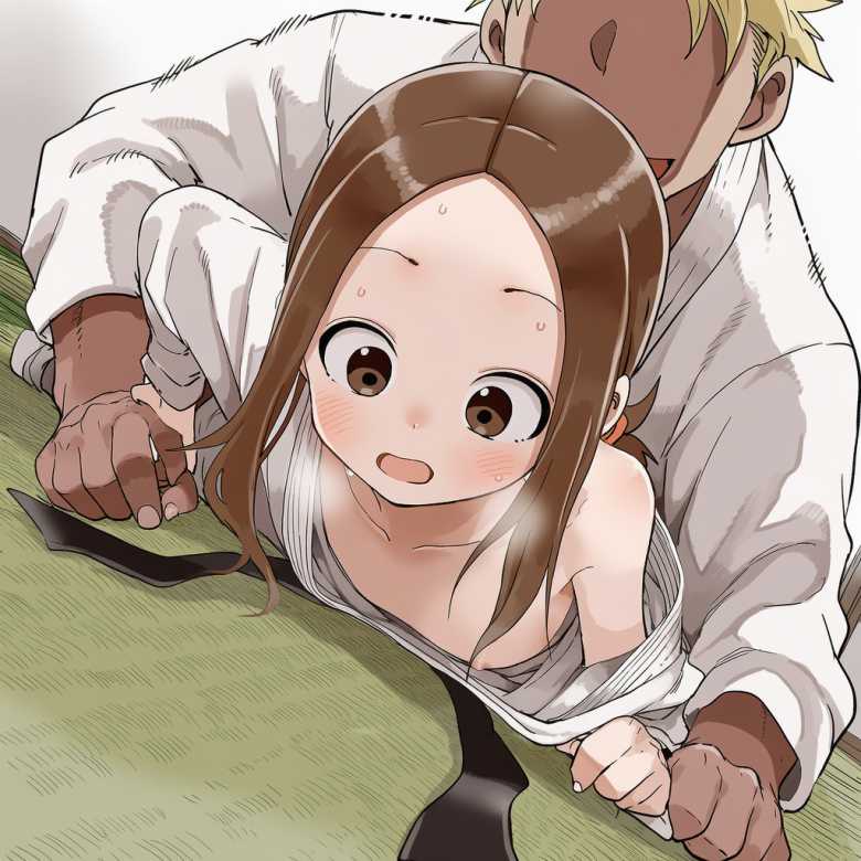 【画像】男と柔道の練習でなぜか手マンでイかされる高木さん【からかい上手の高木さん】