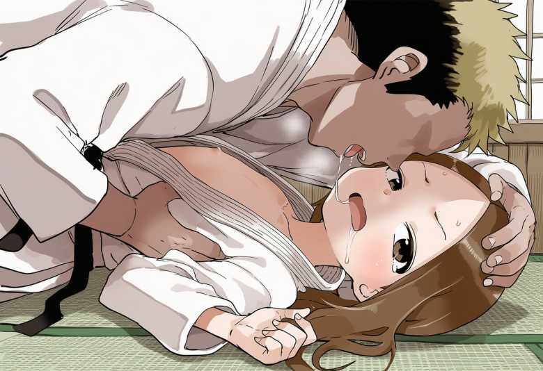【画像】男と柔道の練習でなぜか手マンでイかされる高木さん【からかい上手の高木さん】