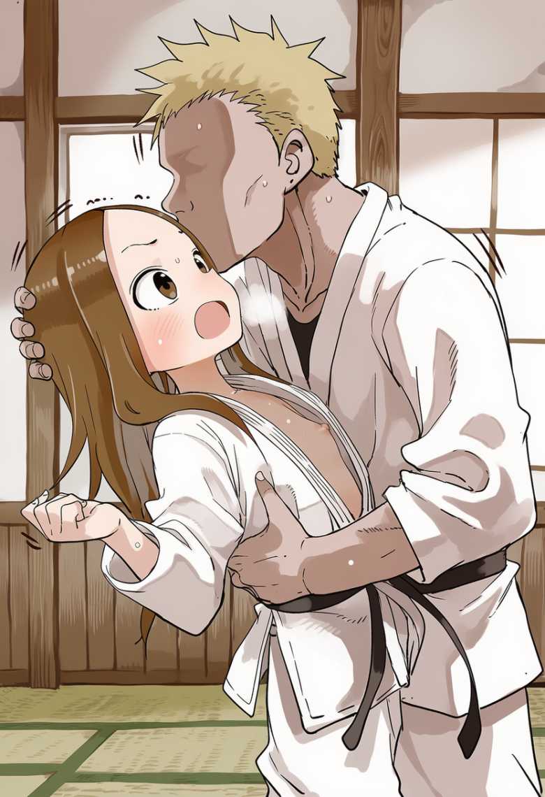 【画像】男子との柔道練習で抑え込まれ無責任中出しされる高木さん