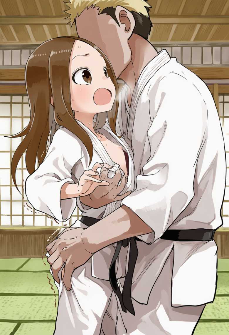 【画像】男子との柔道練習で抑え込まれ無責任中出しされる高木さん