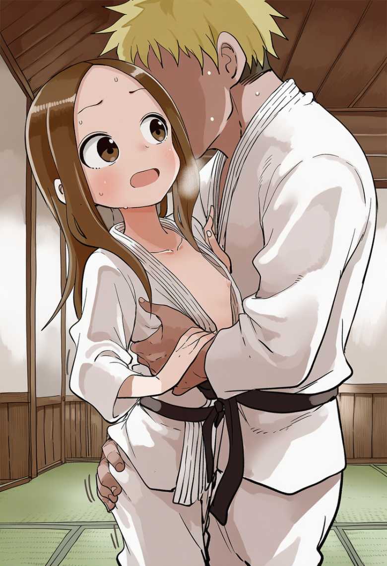 【画像】男子との柔道練習で抑え込まれ無責任中出しされる高木さん