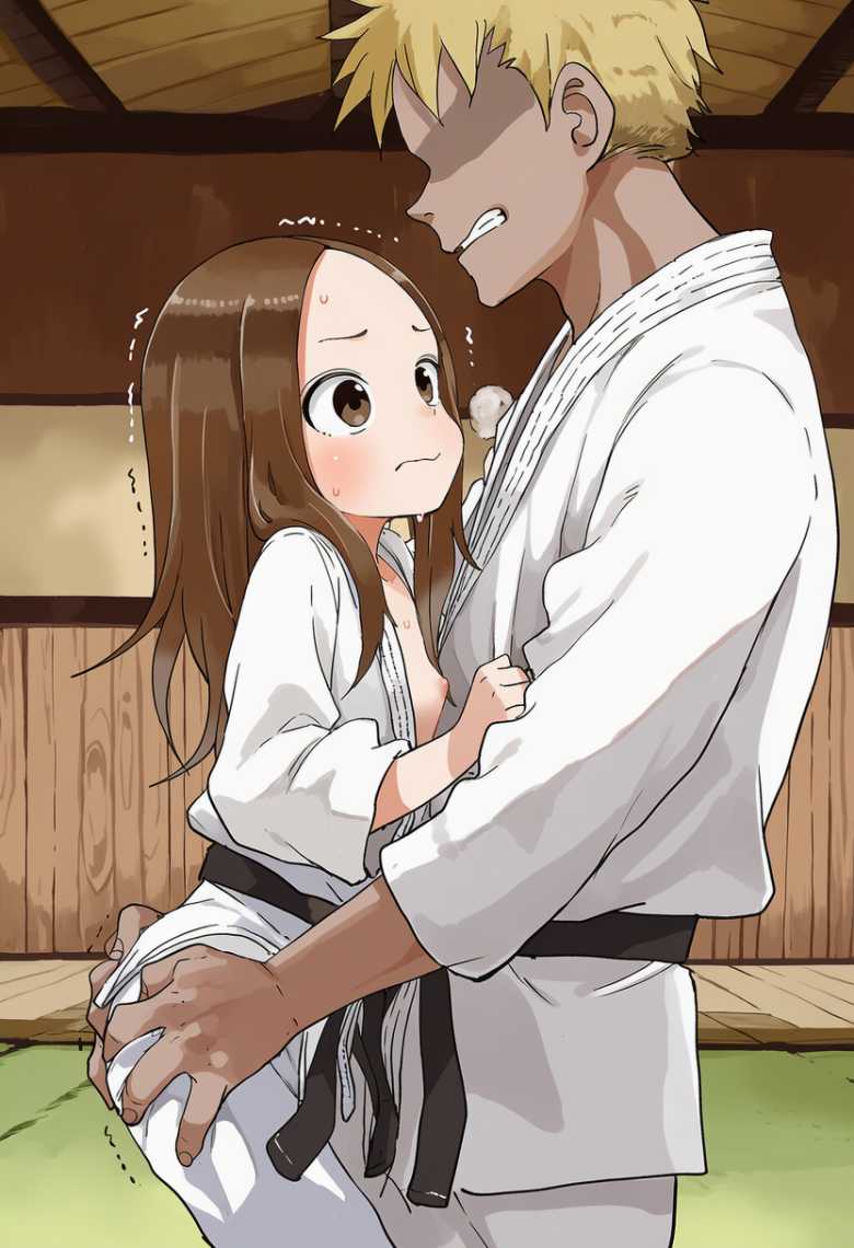 【画像】男子との柔道練習で抑え込まれ無責任中出しされる高木さん