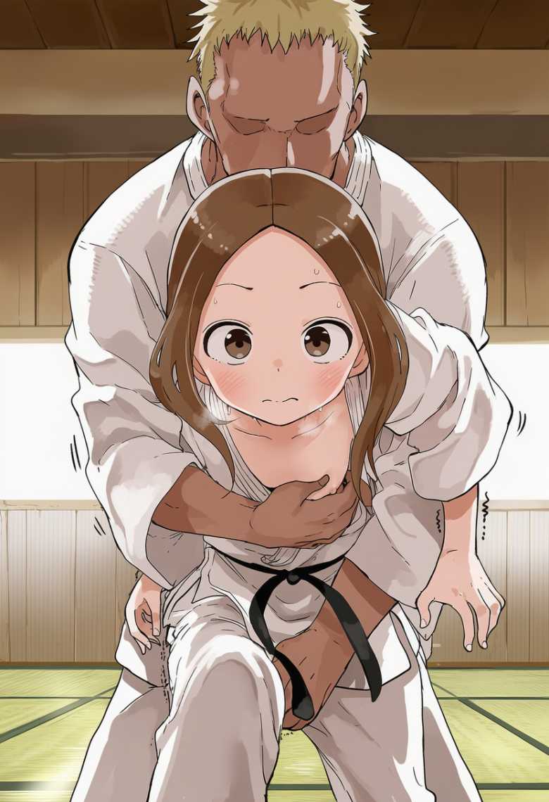 【画像】男子との柔道練習で抑え込まれ無責任中出しされる高木さん