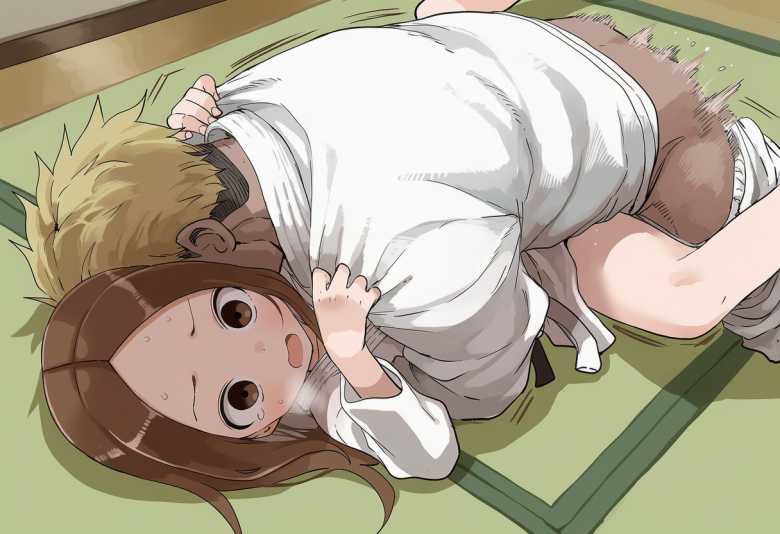 【画像】男子との柔道練習で抑え込まれ無責任中出しされる高木さん