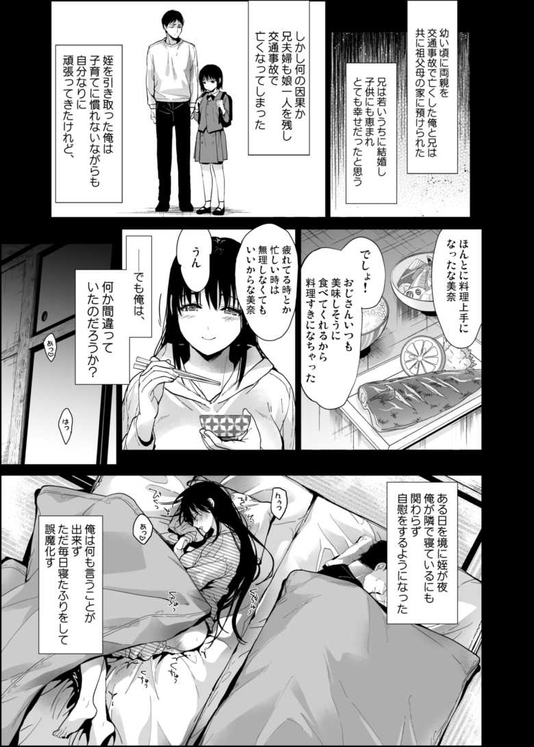 【エロ同人】「こんな夜中に誰も来ないよ…♥」両親を亡くした姪っ子とセックス三昧純愛二人暮らし【私にはおじさんしかいない】