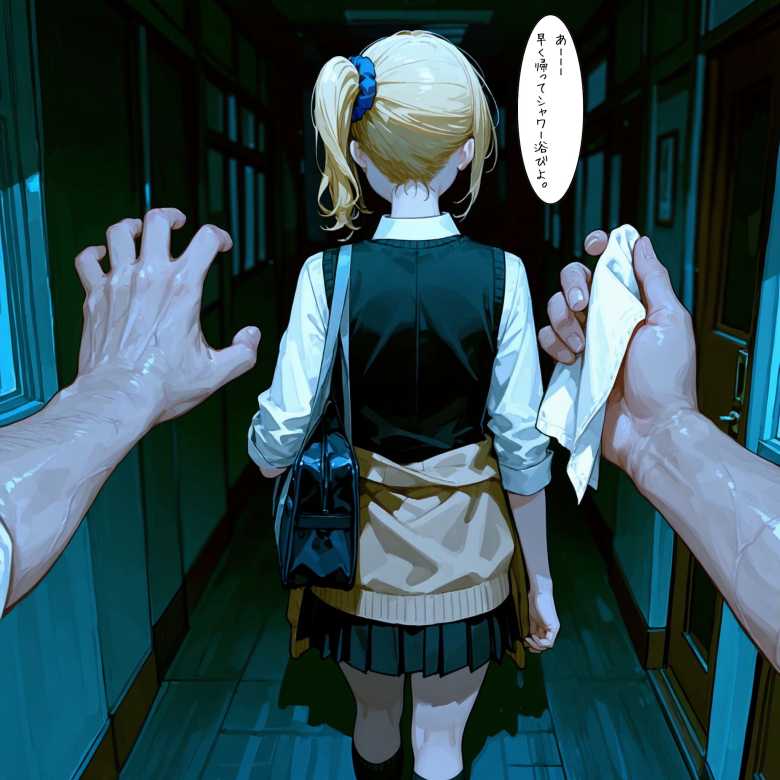 【画像】「夜は危ないぞぉ…先生が送ってってやるならなぁ…♥」素敵な恋を夢見るギャルJKさん汚いおっさん教師にヤられてしまう