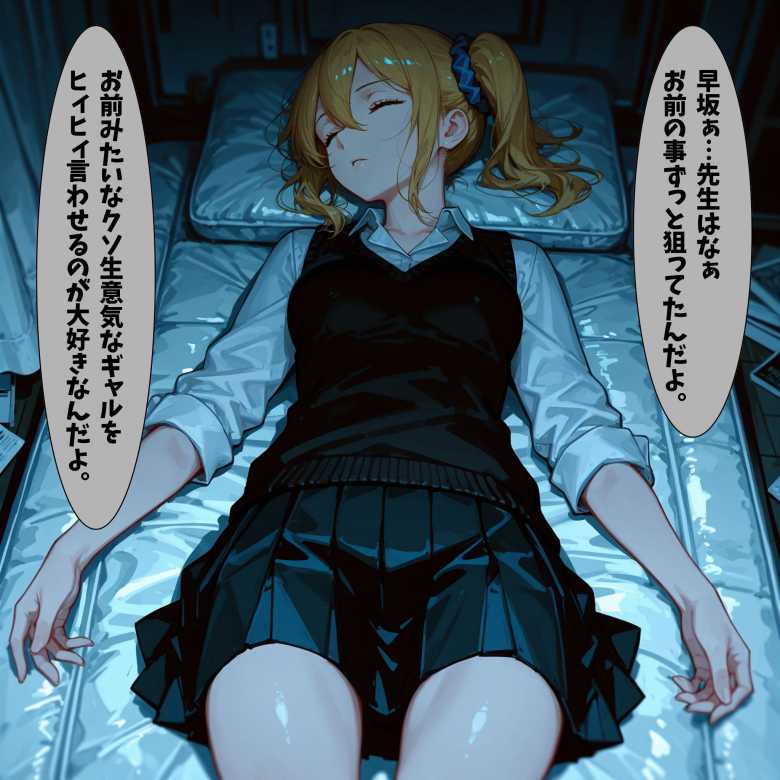 【画像】「夜は危ないぞぉ…先生が送ってってやるならなぁ…♥」素敵な恋を夢見るギャルJKさん汚いおっさん教師にヤられてしまう