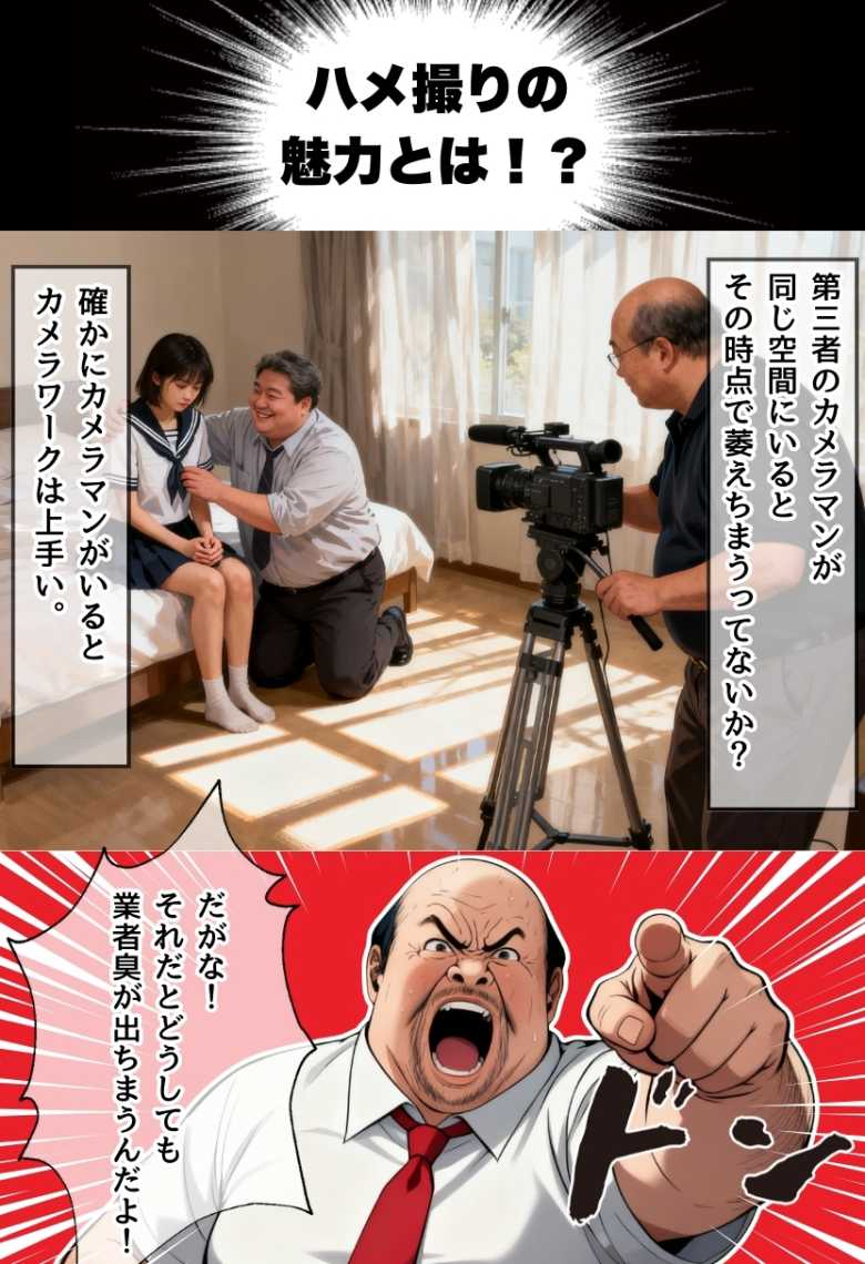 【エロ同人】JKさん「いっぱいヌいてくださいね♥」ハメ撮りの撮影テクニックを講義形式で紹介漫画w【同人AVで月収100万を稼ぐ! ハメ撮り撮影テクニック大全】