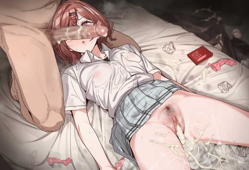 【画像】JKアイドルさんコンドームを使いきり結局中出しされてしまう