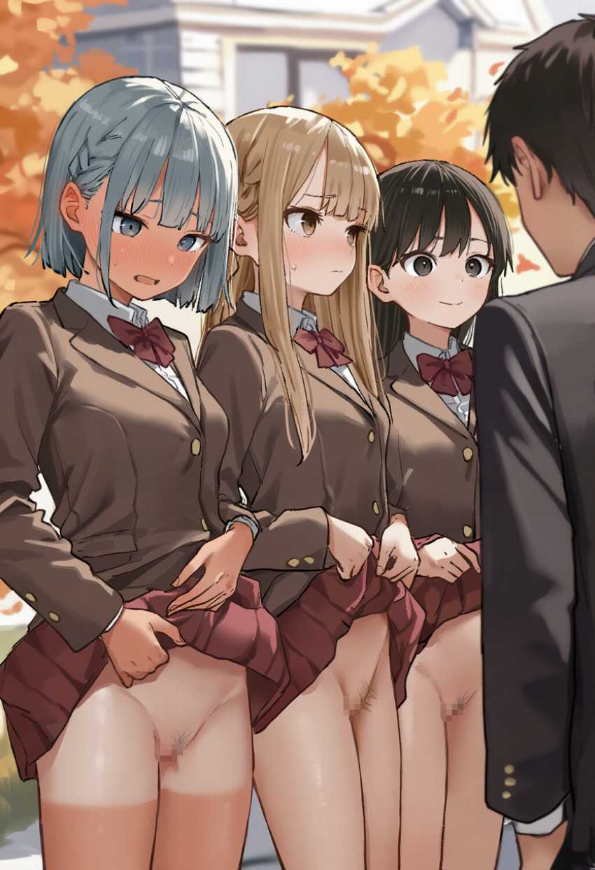 【画像】JKさん「そ、剃りました…彼氏の希望で…」健康上ノーパンで過ごすことが奨励された世界で抜き打ちでノーパン検査