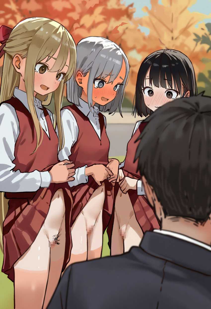 【画像】JKさん「そ、剃りました…彼氏の希望で…」健康上ノーパンで過ごすことが奨励された世界で抜き打ちでノーパン検査