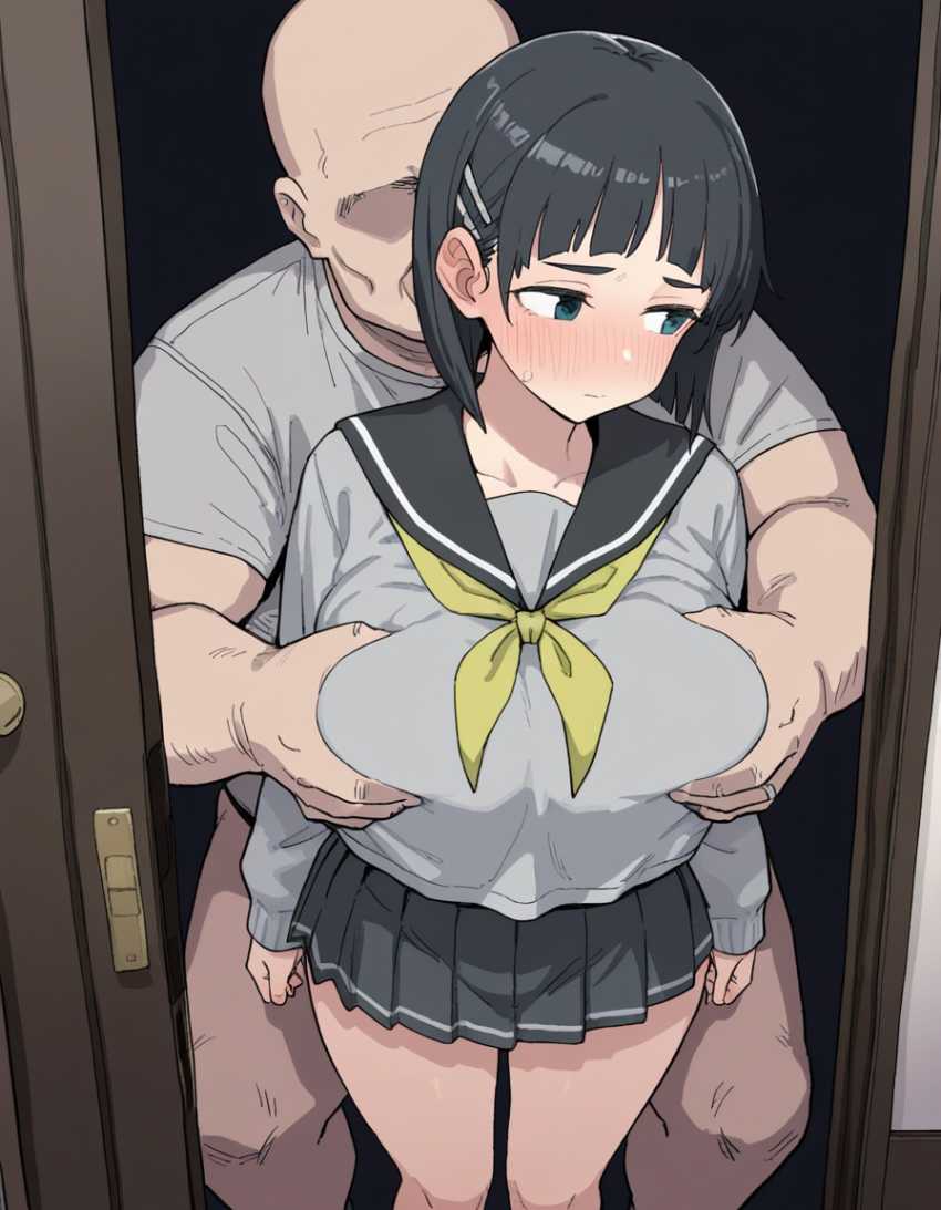 【画像】優等生剣道部JKさん趣味のオナニー配信がコンビニおっさん店員にバレて裏路地でご奉仕