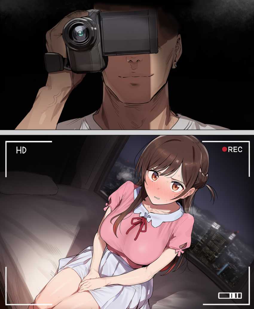 【画像】モニター越しに寝取られる最愛の彼女を見て泣きながら45る男