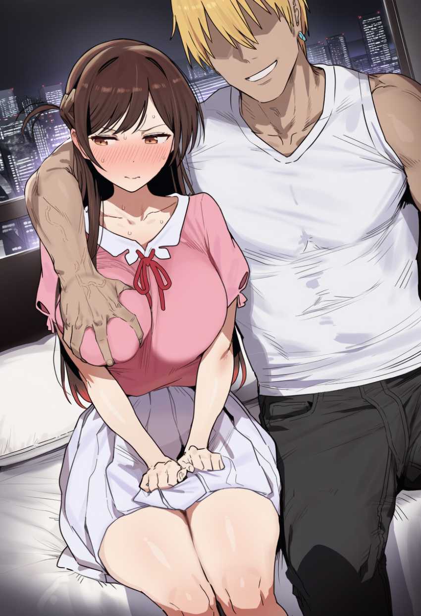 【画像】モニター越しに寝取られる最愛の彼女を見て泣きながら45る男