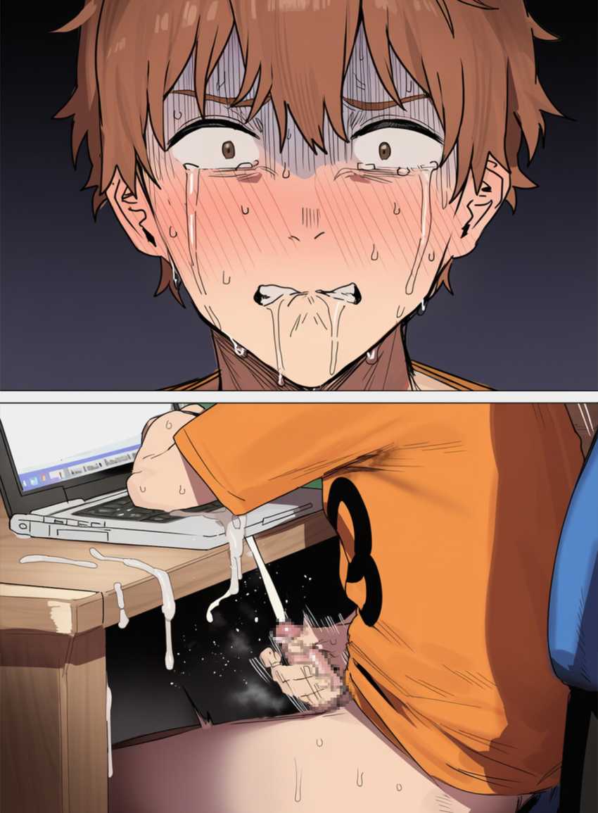 【画像】モニター越しに寝取られる最愛の彼女を見て泣きながら45る男