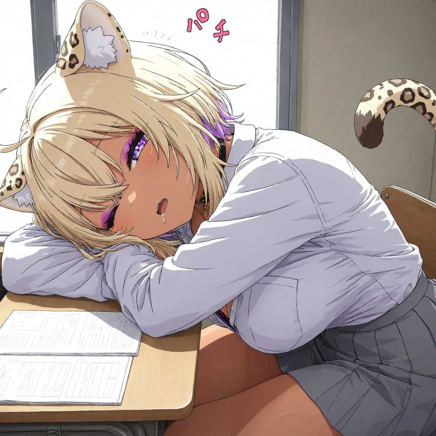 【エロ同人】ギャルさん「ここでシコシコしてもいーよ♥」クラスのギャルさんにトイレで見抜きさせてもらったw【ギャルの猫又さんで見抜き&えっち】