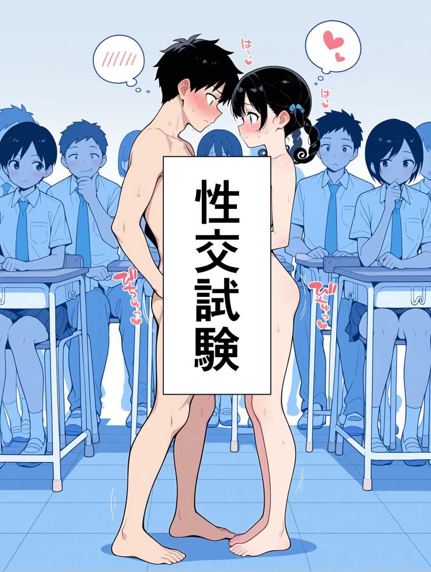 【エロ同人】JKさん「み…みんな…見ないで…!」校内性行為試験の一部始終【性交試験】