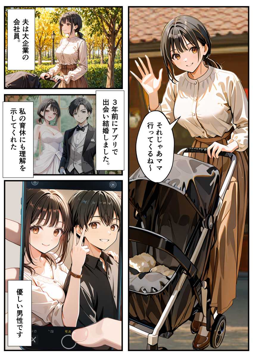 【エロ同人】人妻さん「私の人生を返せッ!!」ベビーカーをひいた人妻を催眠ライトで言いなりにw【ベビーカー産後処女ママ催眠NTR】