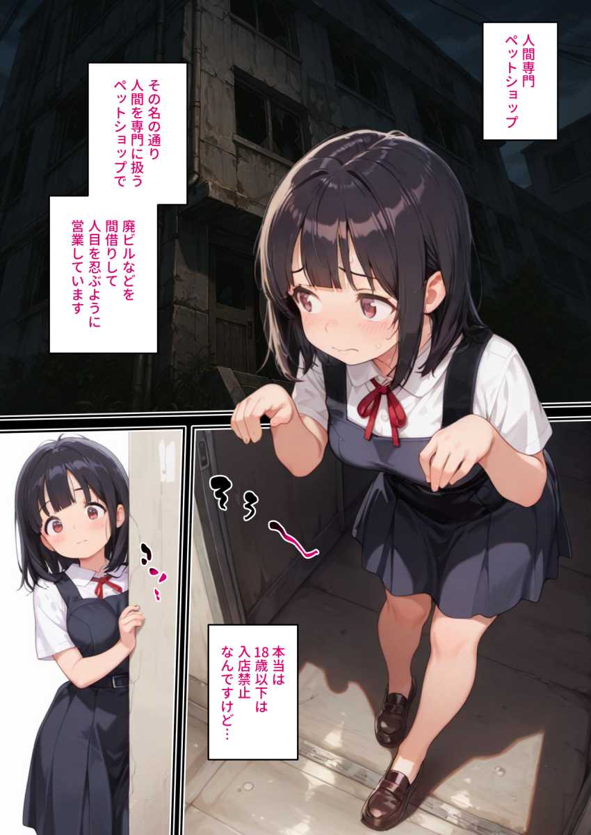 【エロ同人】JKさん「私…悪い子になっちゃったみたいです…♥」特殊なペットショップで性癖歪んだJKさんｗ【人間専門ペットショップ】