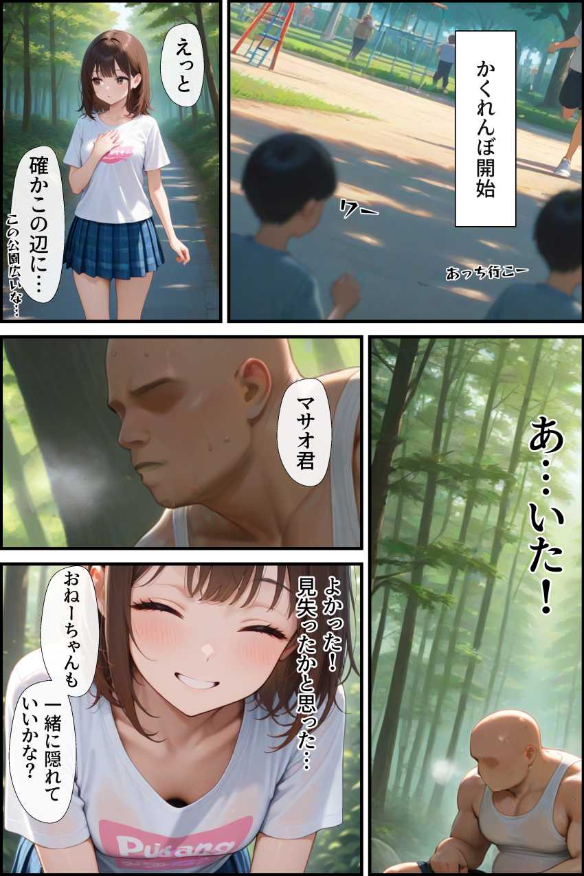【エロ漫画】JKさん「こんなのが私の初体験だなんて…」ボランティアに参加したJKさんがヤバいおじさんに…【痴醜活動【ボランティア編】】