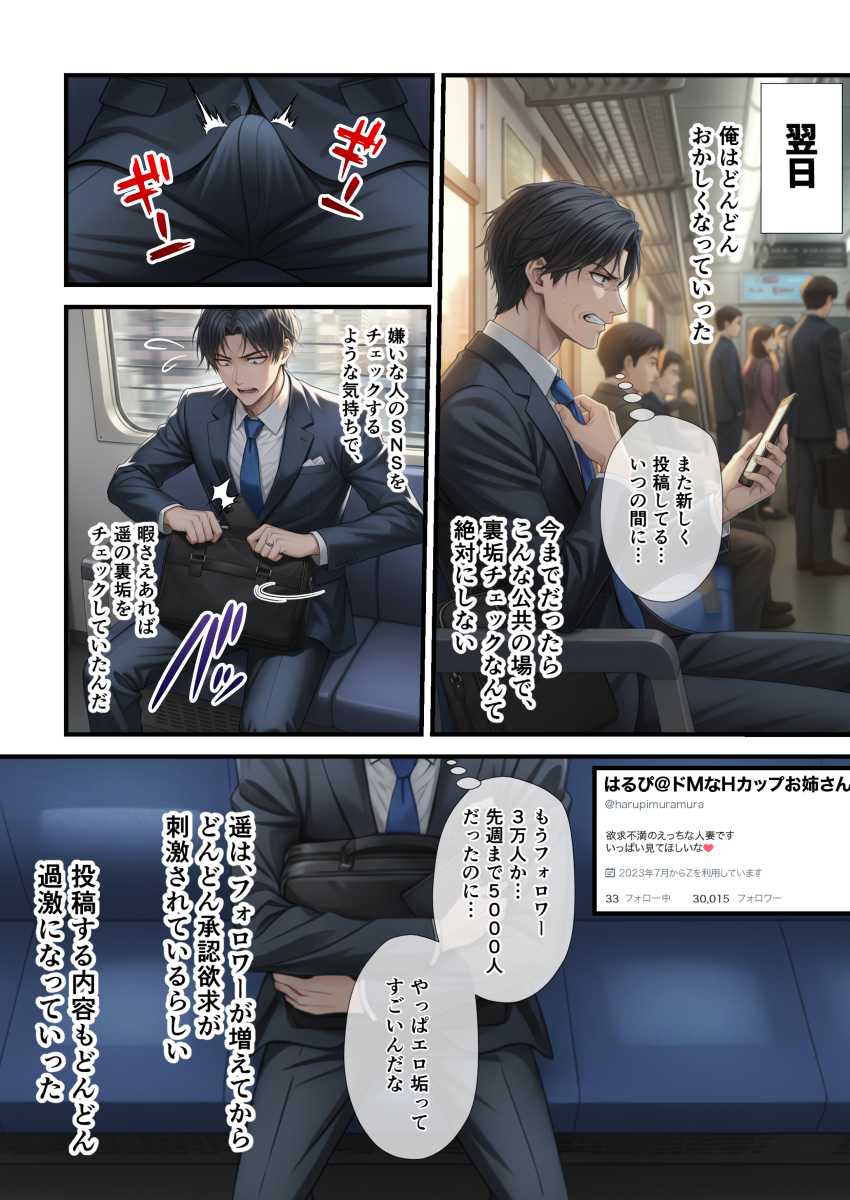 【エロ同人】人妻さん「旦那のよりずっといいよぉ♡」嫁がSNSで托卵孕ませ動画配信してたｗ【「SNSなんか絶対にやらないと信じてた…」最愛の嫁の裏垢がヤバすぎた 】