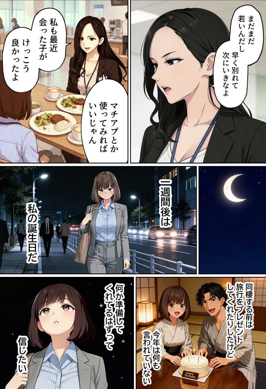 【エロ同人】女さん「めっちゃムラムラしてる…♥」【実話】都合のいい女だったOL(23)がモラハラ彼氏から卒業して、マチアプで本命男を掴むまでwww】