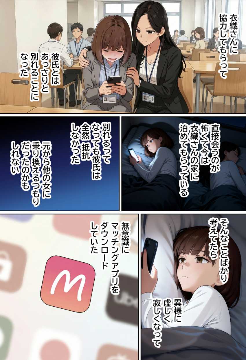 【エロ同人】女さん「めっちゃムラムラしてる…♥」【実話】都合のいい女だったOL(23)がモラハラ彼氏から卒業して、マチアプで本命男を掴むまでwww】