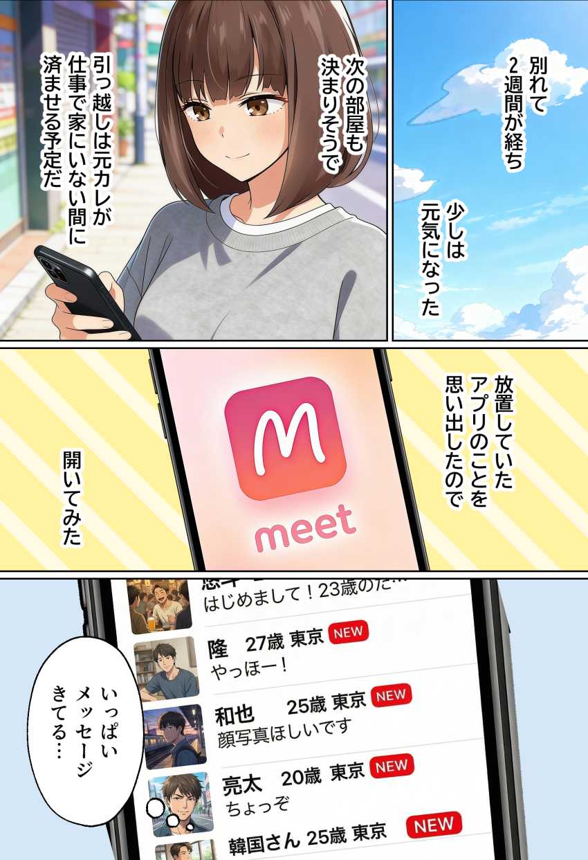 【エロ同人】女さん「めっちゃムラムラしてる…♥」【実話】都合のいい女だったOL(23)がモラハラ彼氏から卒業して、マチアプで本命男を掴むまでwww】