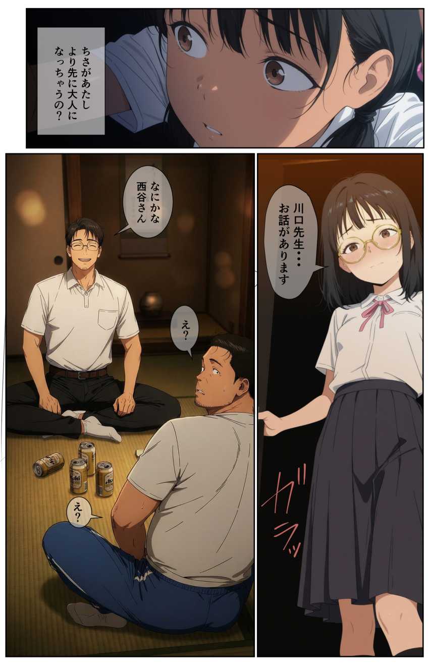 【エロ同人】男さん「おら！処〇じゃねーんだ！股ひらけ！」過疎学校の修学旅行で性教育【過疎中の淫行修学旅行】