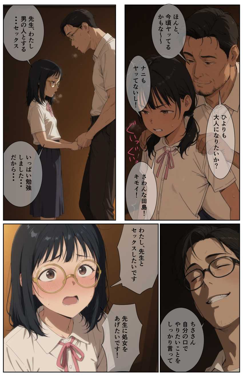 【エロ同人】男さん「おら！処〇じゃねーんだ！股ひらけ！」過疎学校の修学旅行で性教育【過疎中の淫行修学旅行】