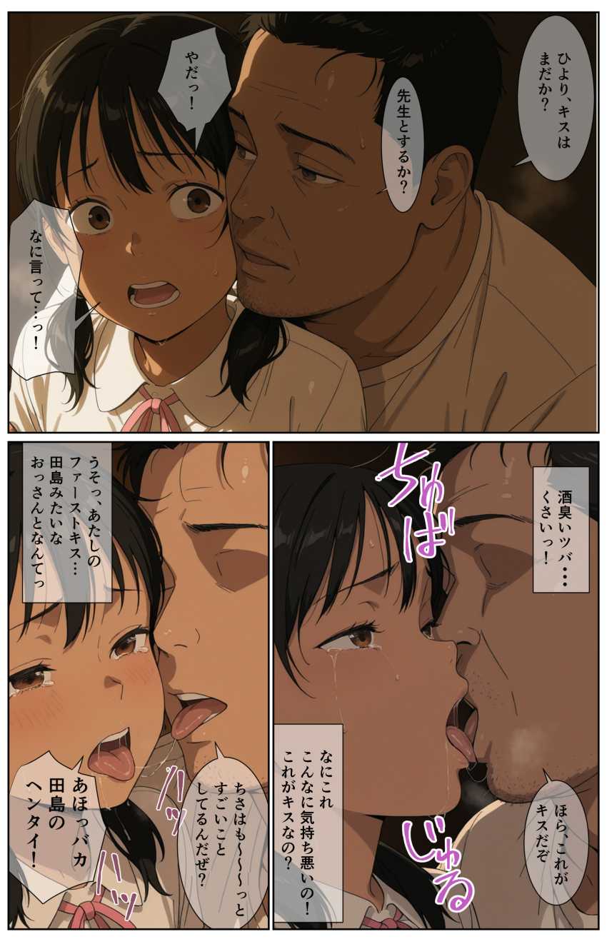 【エロ同人】男さん「おら！処〇じゃねーんだ！股ひらけ！」過疎学校の修学旅行で性教育【過疎中の淫行修学旅行】