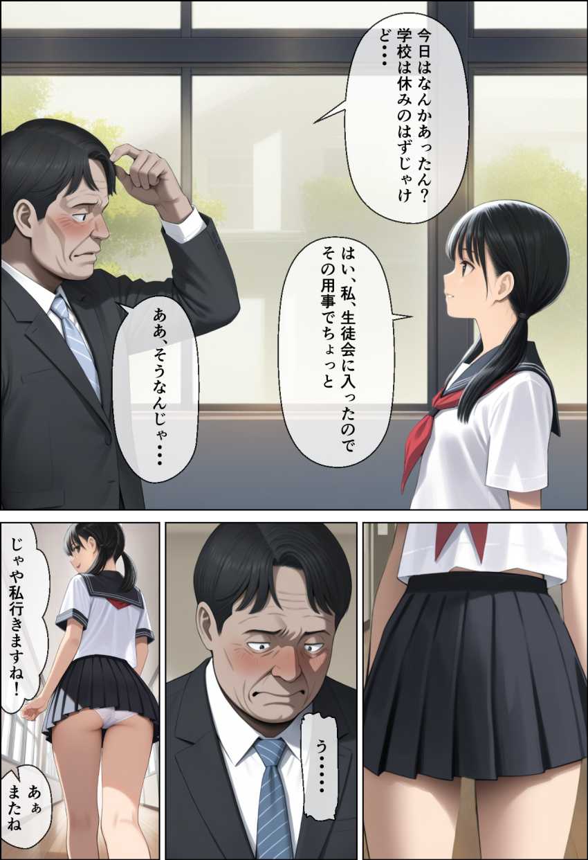 【エロ漫画】JKさん「初めてじゃ…教え子とスルの…♥」学生時代に自分をいじめた同級生に瓜二つなJKさんに睡眠姦【娘たち。昔、大好きだった女の娘、俺をイジメた男の娘。】