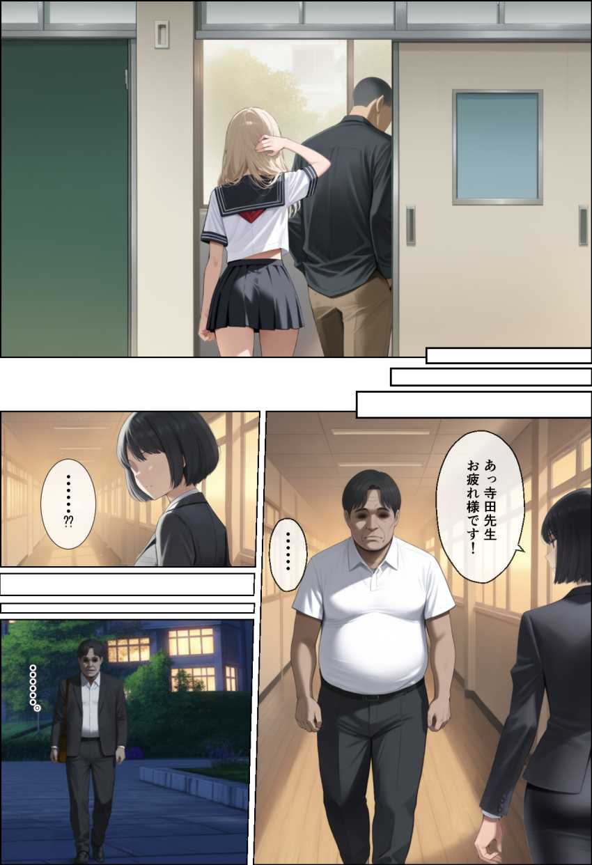 【エロ漫画】JKさん「初めてじゃ…教え子とスルの…♥」学生時代に自分をいじめた同級生に瓜二つなJKさんに睡眠姦【娘たち。昔、大好きだった女の娘、俺をイジメた男の娘。】