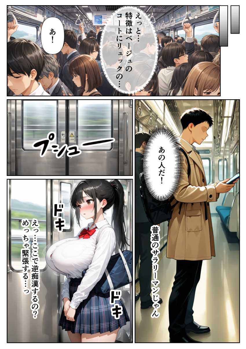 【エロ同人】JKさん「ちゃんとプラス料金で払ってくださいね…」一度だけのつもりでパパ活に手を出してメス堕ちするJKさん【Lカップ巨乳輪 爆乳な幼馴染が 逆◯漢パパ活に溺れて…寝取られるなんて…】