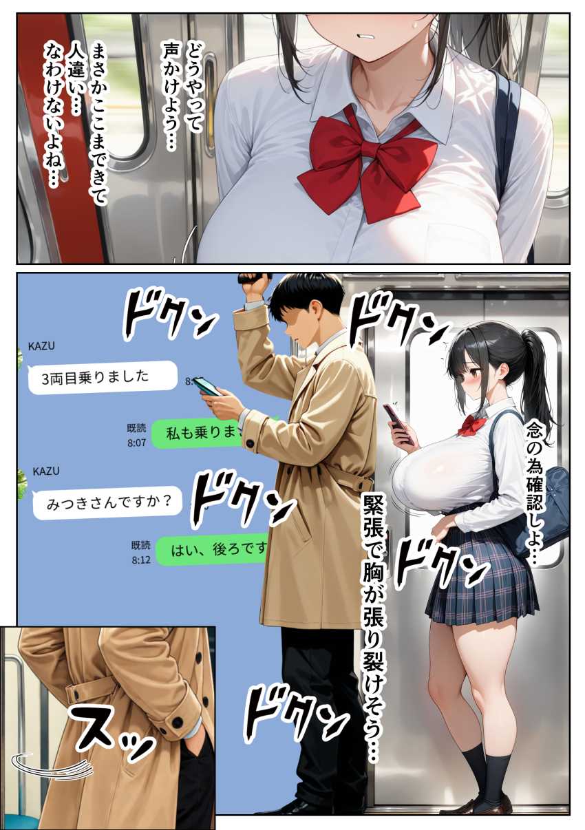 【エロ同人】JKさん「ちゃんとプラス料金で払ってくださいね…」一度だけのつもりでパパ活に手を出してメス堕ちするJKさん【Lカップ巨乳輪 爆乳な幼馴染が 逆◯漢パパ活に溺れて…寝取られるなんて…】