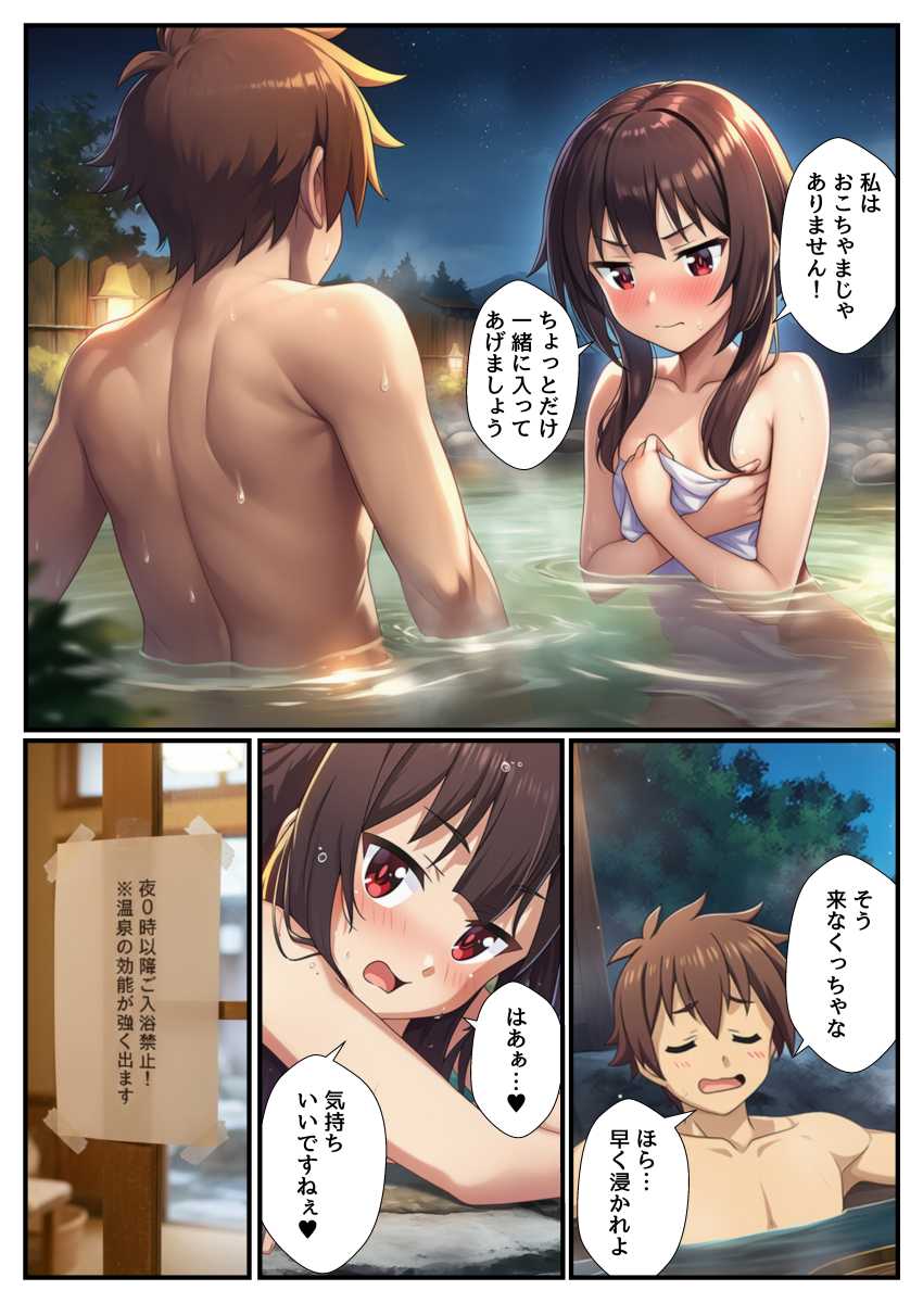 【エロ同人】女さん「ほら…早く精子出しなさい♥」温泉旅行で搾り取られるハーレムエッチ【温泉の効能で発情したヒロインたちと生殖本能全開の全力子作りSEX温泉旅行!】