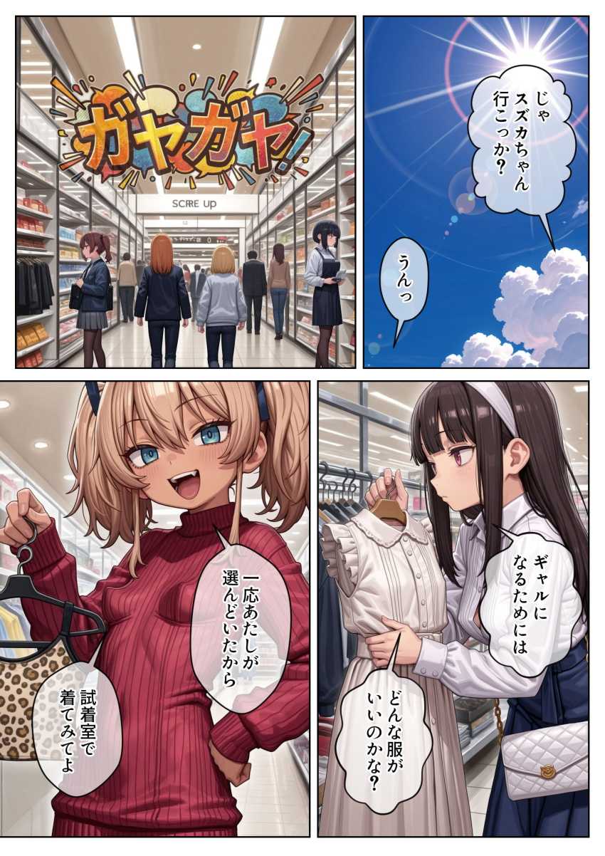 【エロ漫画】女さん「えーっ、そんなことまでするのー!?」清楚な転校生をエッチなギャルに大変身【今俺の部屋はミニギャルに占拠されている3】