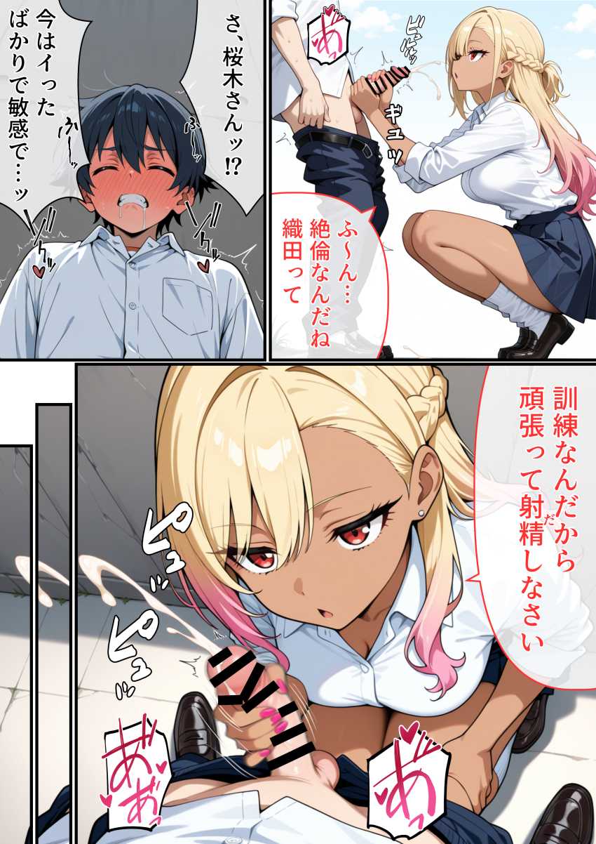 【エロ同人】ギャルさん「ふ～ん…絶倫なんだね♡」特異体質で周囲の男を強制勃起させるJKさん【マ〇コの伝説について】