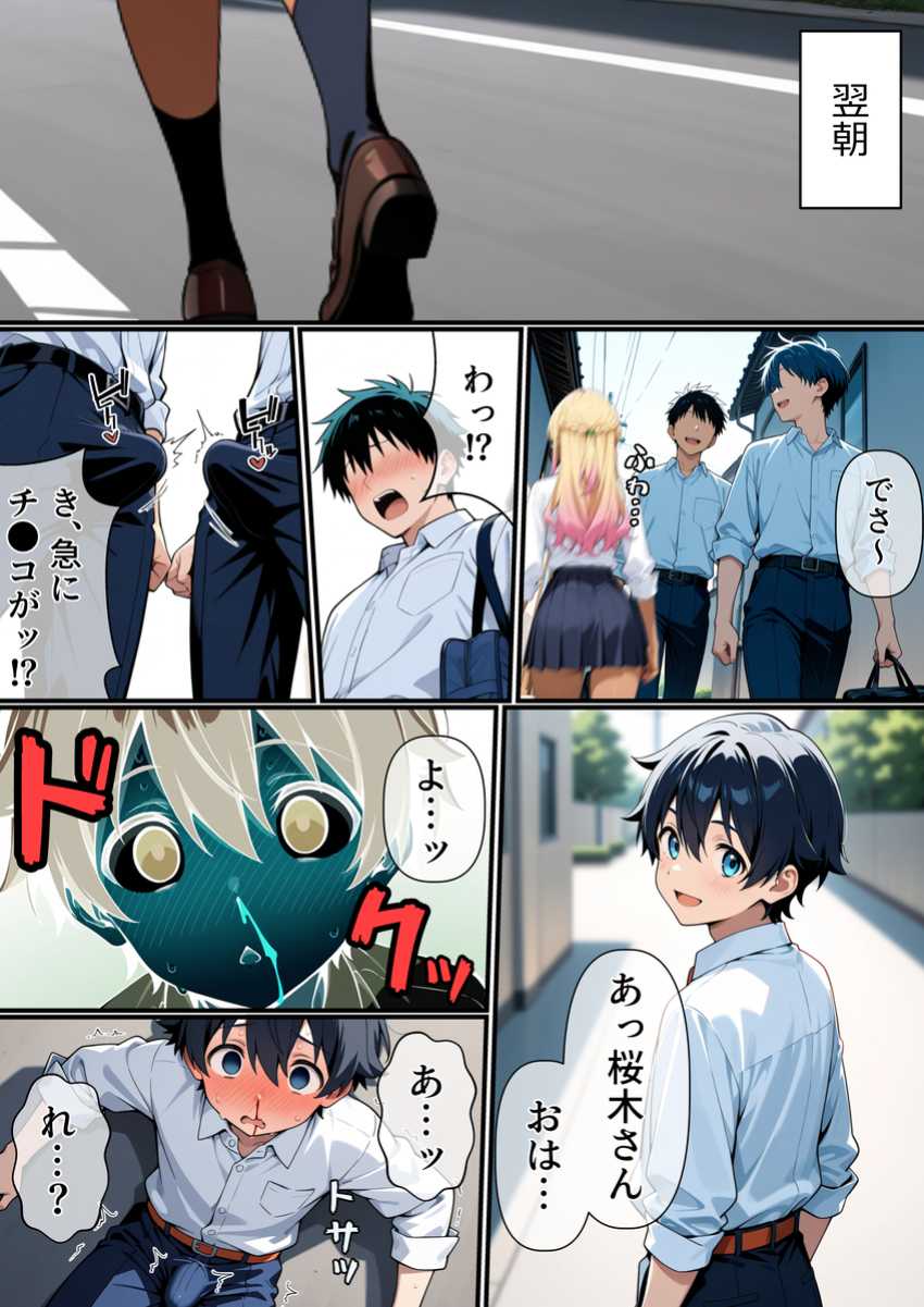 【エロ同人】ギャルさん「ふ～ん…絶倫なんだね♡」特異体質で周囲の男を強制勃起させるJKさん【マ〇コの伝説について】