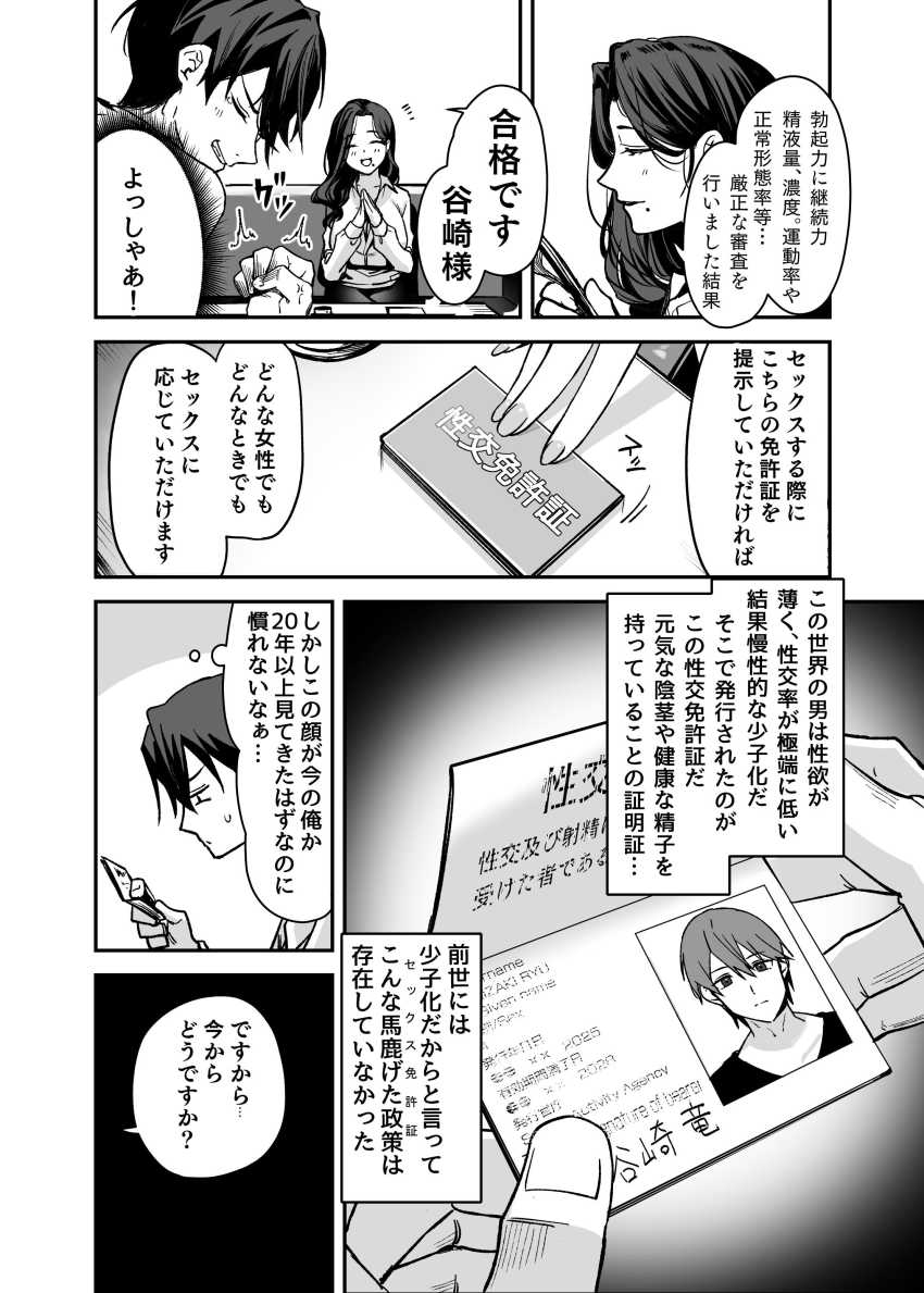 【エロ同人】女さん「ねえねえアタシとセッ●スしよーよ♥」免許提示でセックスできる世界に転生したｗ【セックスに免許が必要になった世界】