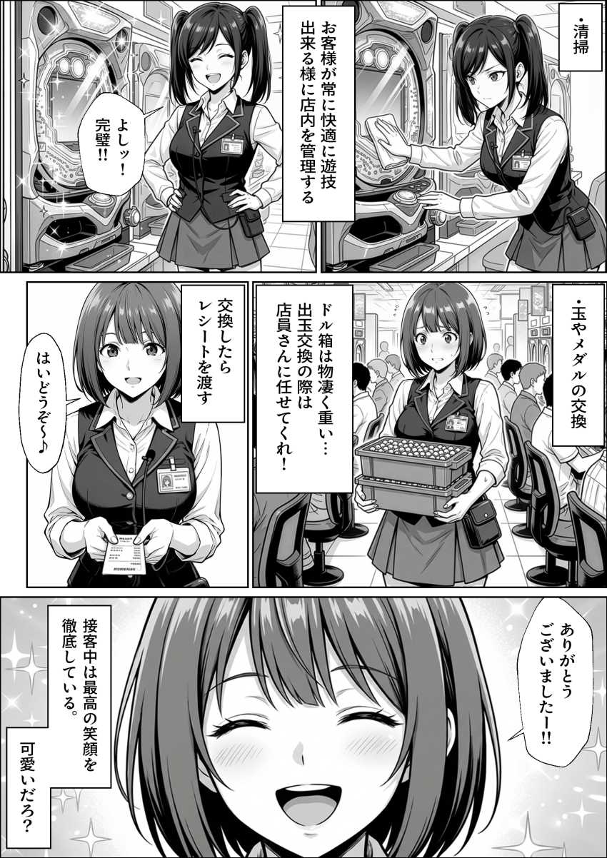 【エロ同人】女さん「興奮させてやろうじゃない！！」パチンコ店女子スタッフとのエッチな日常【パチンコ店長の俺。女子スタッフのシコい足で毎日脳汁出してたらイチャラブSEXする事になった！